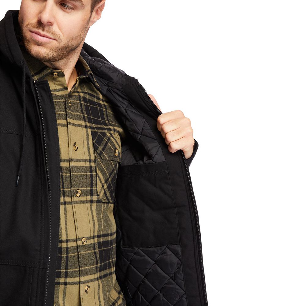 Chaquetas Timberland Argentina Hombre - Pro® Big & Tall Baluster Insulated Lona Work - Negras - RDVH